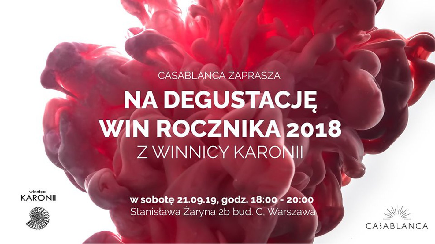 Premiera polskich win rocznika 2018 - Winnica Karonii